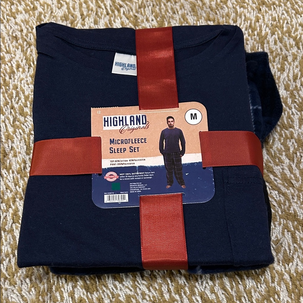 Highland Originals Navy Microfleece Sleep Set
